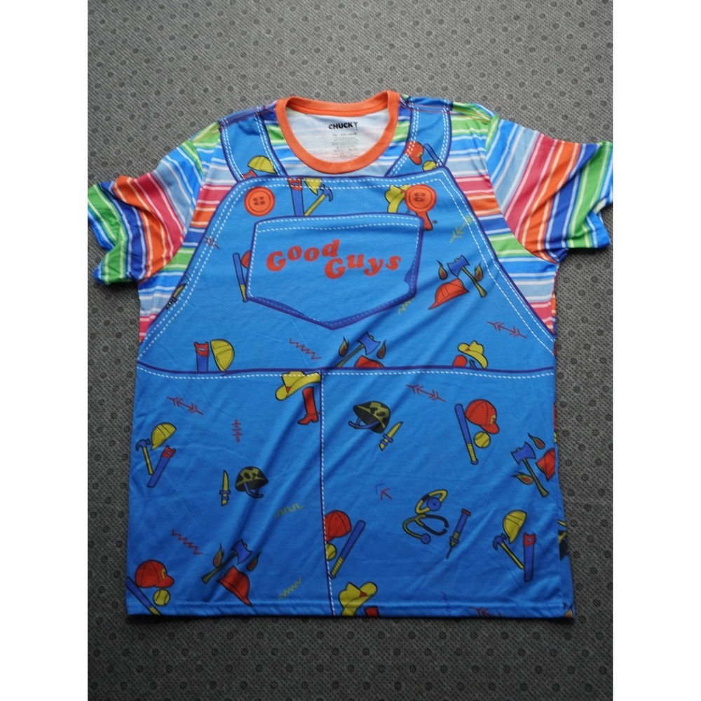 Chucky Good Guys Costume T-Shirt Mad Engine Childs Play Size 2XL - Wanna Play?